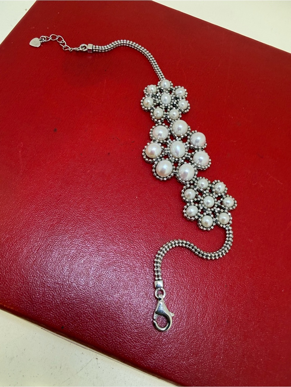 Effy freshwater pearl Flowers Sterling Silver bracelet